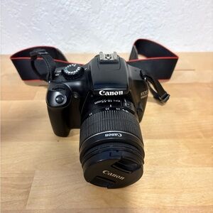 Canon Black DSLR Camera with Lens